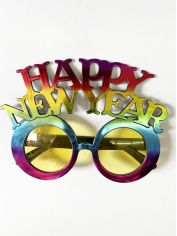 Happy New Year Glasses Multi-Coloured - New Year's Eve Costumes
